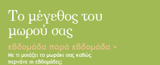 Το μέγεθος του μωρού σας εβδομάδα παρά εβδομάδα